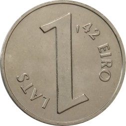 Латвия 1 лат 2013 год - Паритет монет (Равенство валют)