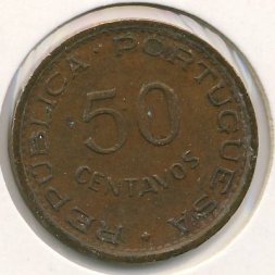 Мозамбик 50 сентаво 1974 год