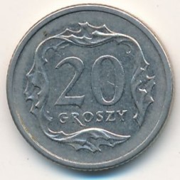 Польша 20 грошей 2003 год