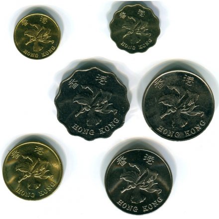 Набор из 6 монет Гонконг 1997 год - Возвращение