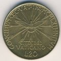 Ватикан 20 лир 1962 год - Второй Вселенский собор