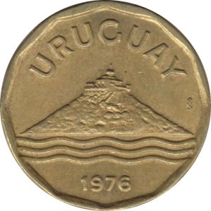 Уругвай 20 сентесимо 1976 год - Форталеза-дель-Серро
