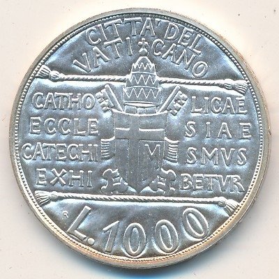 Ватикан 1000 лир 1993 год