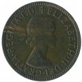 Великобритания 1/2 пенни 1955 год