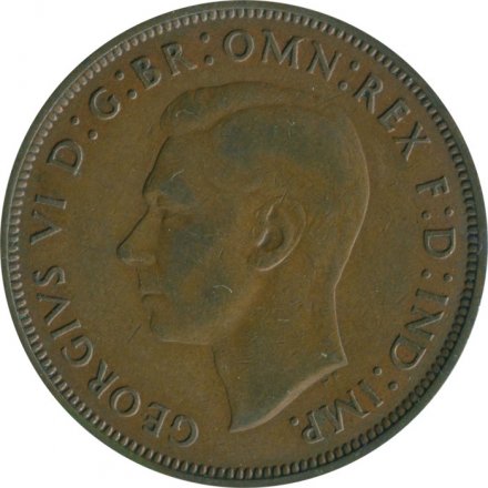 Великобритания 1 пенни 1947 год