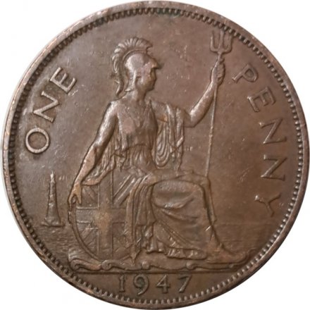 Великобритания 1 пенни 1947 год