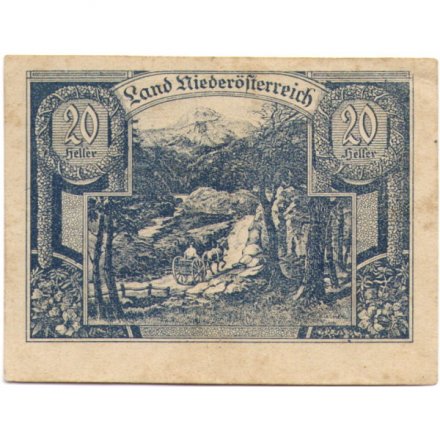 Австрия (нотгельд) 20 геллеров 1920 год - XF