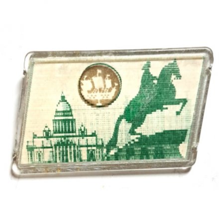 Значок Ленинград. Медный всадник. Летний сад (переливной) тип 3