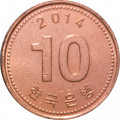 Южная Корея 10 вон 2014 год - Пагода Таботхап