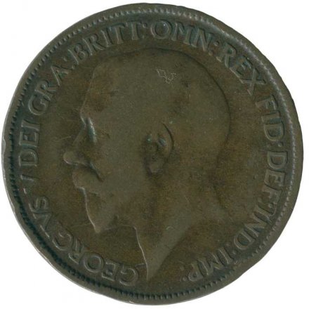 Великобритания 1/2 пенни 1924 год