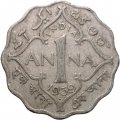 Британская Индия 1 анна 1939 год (Бомбей)