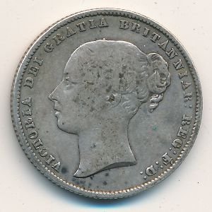 Великобритания 1 шиллинг 1864 год