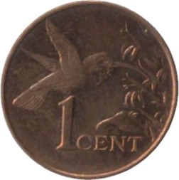 Монета Тринидад и Тобаго 1 цент 2012 год - Колибри