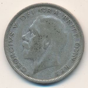 Великобритания 1/2 кроны 1927 год