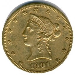 США 10 долларов 1901 год