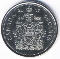 Монета Канада 50 центов 2017 год