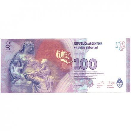 Аргентина 100 песо 2012 год - UNC