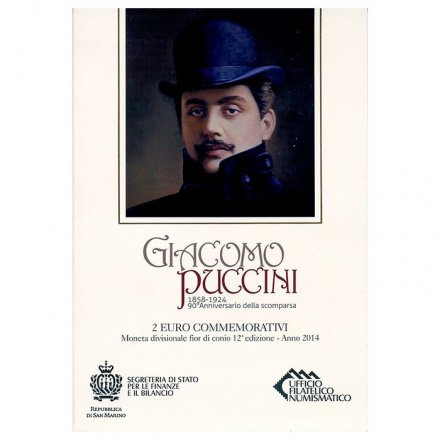 Сан-Марино 2 евро 2014 год - Джакомо Пуччини