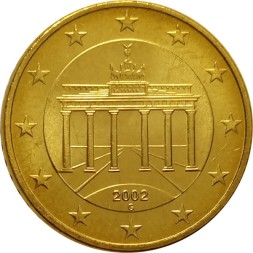 Германия 50 евроцентов 2002 год (G)