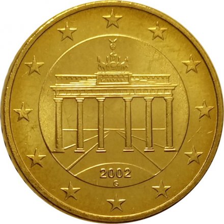 Германия 50 евроцентов 2002 год (G)