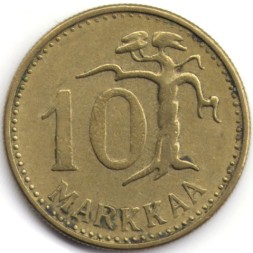 Финляндия 10 марок 1958 год ("Большая "1")