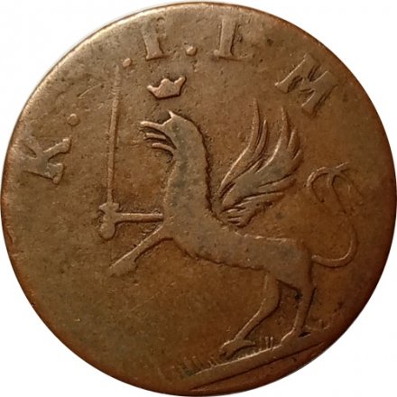 Померания 3 пфеннига 1806 год Шведская оккупация Густав IV Адольф (1792-1809 гг.)