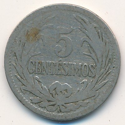 Уругвай 5 сентесимо 1909 год