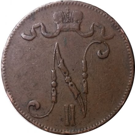 Финляндия 5 пенни 1901 год