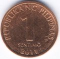 Филиппины 1 сентимо 2011 год