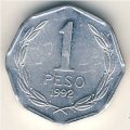 Чили 1 песо 1992 год