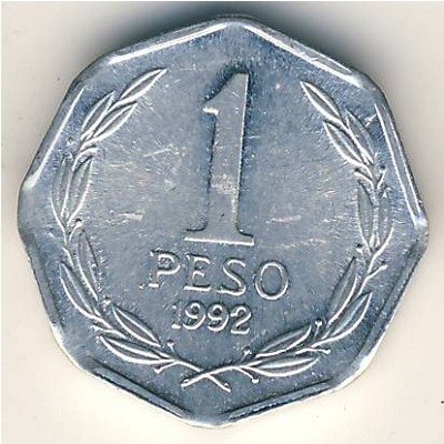 Чили 1 песо 1992 год