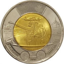 Канада 2 доллара 2016 год - Битва за Атлантику