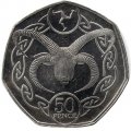 Остров Мэн 50 пенсов 2019 год