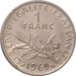 Франция 1 франк 1969 год