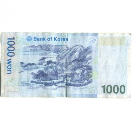 Южная Корея 1000 вон 2007 год - VF