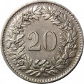 Швейцария 20 раппенов 1970 год