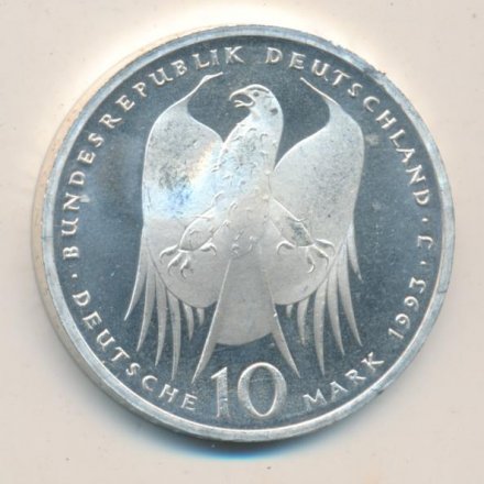 ФРГ 10 марок 1993 год - 150 лет со дня рождения Роберта Коха