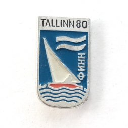 Значок Олимпийские игры. Таллин-80. Яхты класса "Финн"