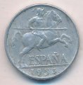 Испания 10 сентимо 1953 год