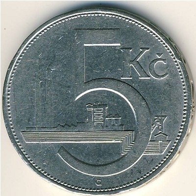 Чехословакия 5 крон 1938 год