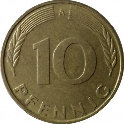 ФРГ 10 пфеннигов 1990 год (A)
