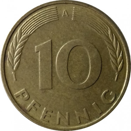 ФРГ 10 пфеннигов 1990 год (A)