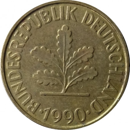 ФРГ 10 пфеннигов 1990 год (A)