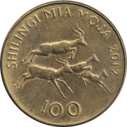 Танзания 100 шиллингов 2012 год XF