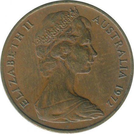 Австралия 2 цента 1972 год - Плащеносная ящерица