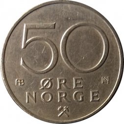 Норвегия 50 эре 1974 год