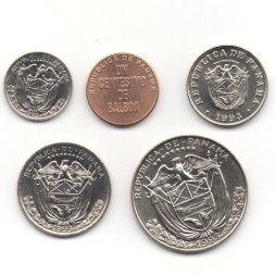 Набор из 5 монет Панама 1993 год