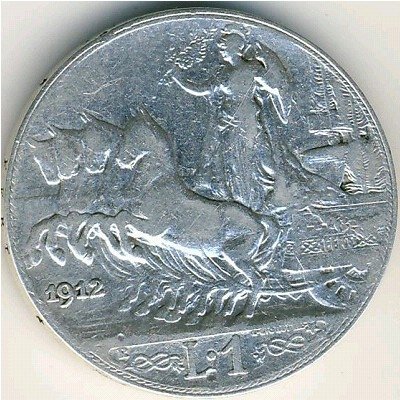 Италия 1 лира 1912 год