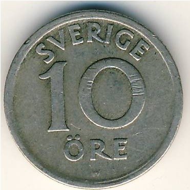 Швеция 10 эре 1924 год