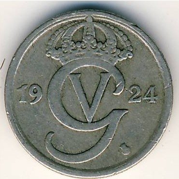 Швеция 10 эре 1924 год